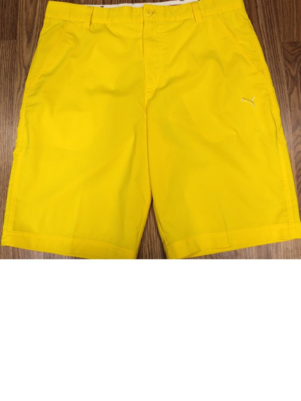 Sz 34 | PUMA REGULAR FIT SHORTS POLY/SPANDEX YELLOW